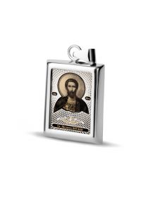 Прямоугольная икона подвеска "Св. Мученик Богдан" (арт. С-П20 Богдан) 