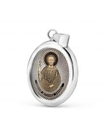 Овальная икона подвеска "Святой мученик Леонид Коринфский" (арт. С-027 Леонид)
