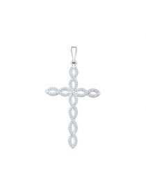 Крест из серебра с фианитами (арт. 94030101)