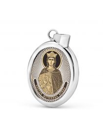 Овальная икона подвеска "Святая мученица Ирина Македонская" (арт. С-027 Ирина) 