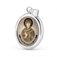 Овальная икона подвеска "Святая мученица Анна Адрианопольская" (арт. С-027 Анна)