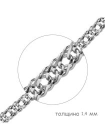 Цепочка родированная  тройной ромб (арт. Ц1РМ37РО052050)